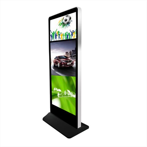 freestanding dual screen totem, dual freestanding digital sign, digital sign,screen, advertising display