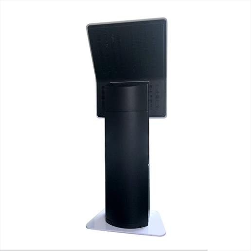 high angled interactive kiosk, interactive advertising, interactive advertising kiosk,digital screen