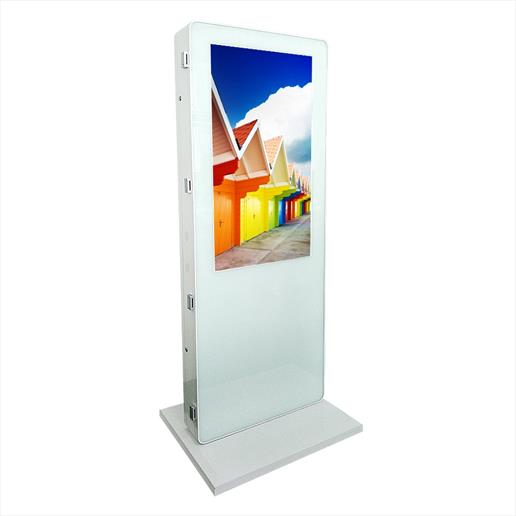 freestanding dual screen totem, dual freestanding digital sign, digital sign,screen, advertising display