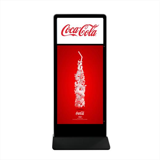 freestanding dual screen totem, dual freestanding digital sign, digital sign,screen, advertising display