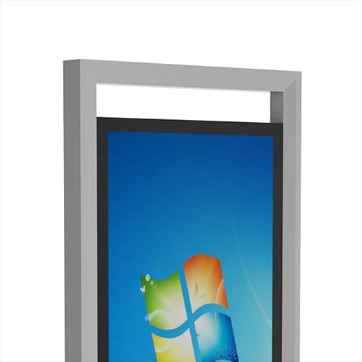 freestanding totem, freestanding digital sign, digital sign, street advertising display, freestanding kiosk