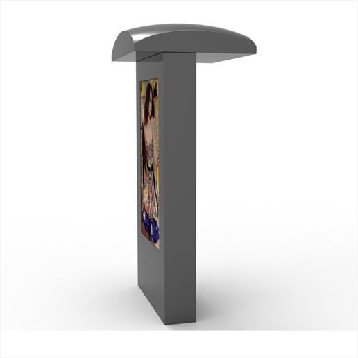 freestanding totem, freestanding digital sign, digital sign, street advertising display, freestanding kiosk