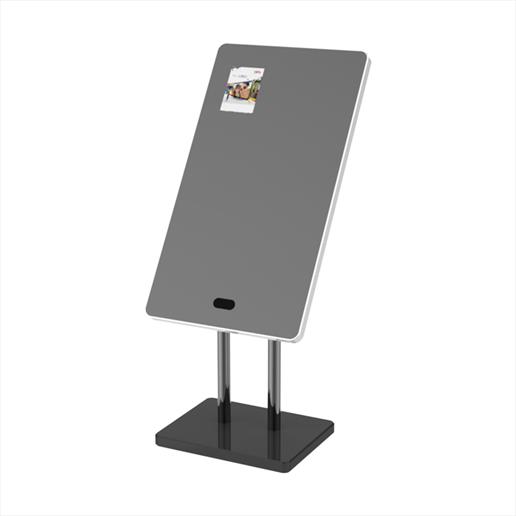 mirrored display, interactivedispaly, battery operated display freestanding digital display