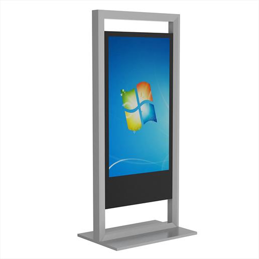 freestanding totem, freestanding digital sign, digital sign, street advertising display, freestanding kiosk