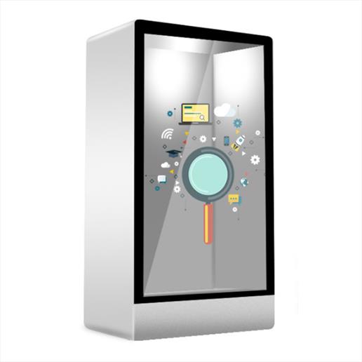 advertising screen, square screen, square panel, digital square panel, transparent