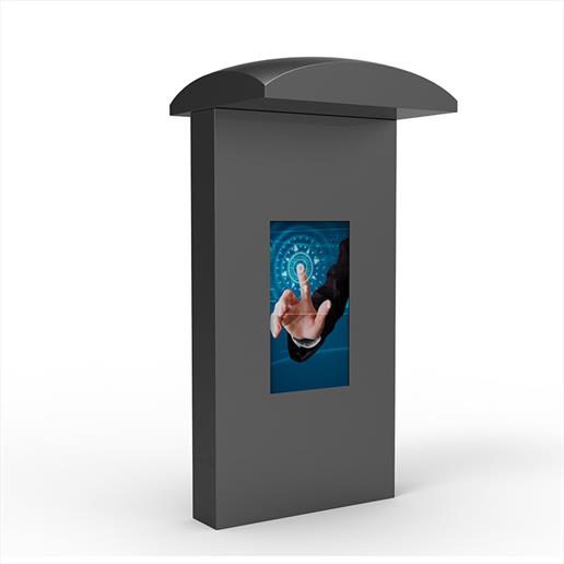 freestanding totem, freestanding digital sign, digital sign, street advertising display, freestanding kiosk