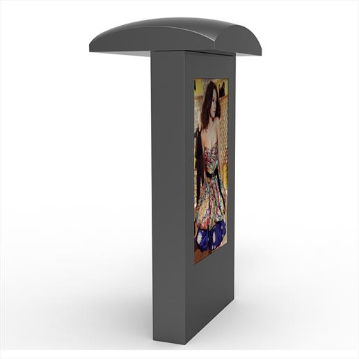 freestanding totem, freestanding digital sign, digital sign, street advertising display, freestanding kiosk