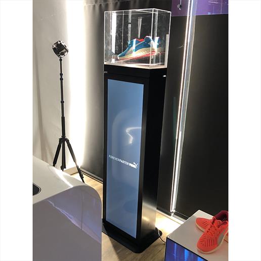 Interactive Freestanding Display, touch screen, interactive screen, advertising screen