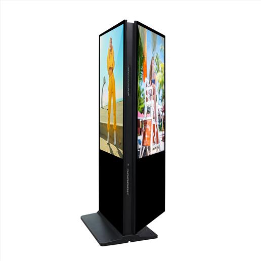 Interactive Freestanding Display, touch screen, interactive screen, outdoor screen, dual screen 