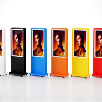 43" - 49" Portrait Freestanding Digital Display - Any colour available