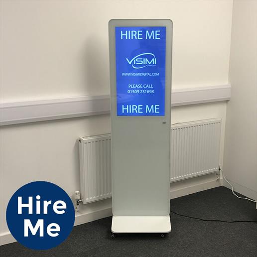 freestanding totem, freestanding digital sign hire, digital sign hire, street advertising display, freestanding kiosk